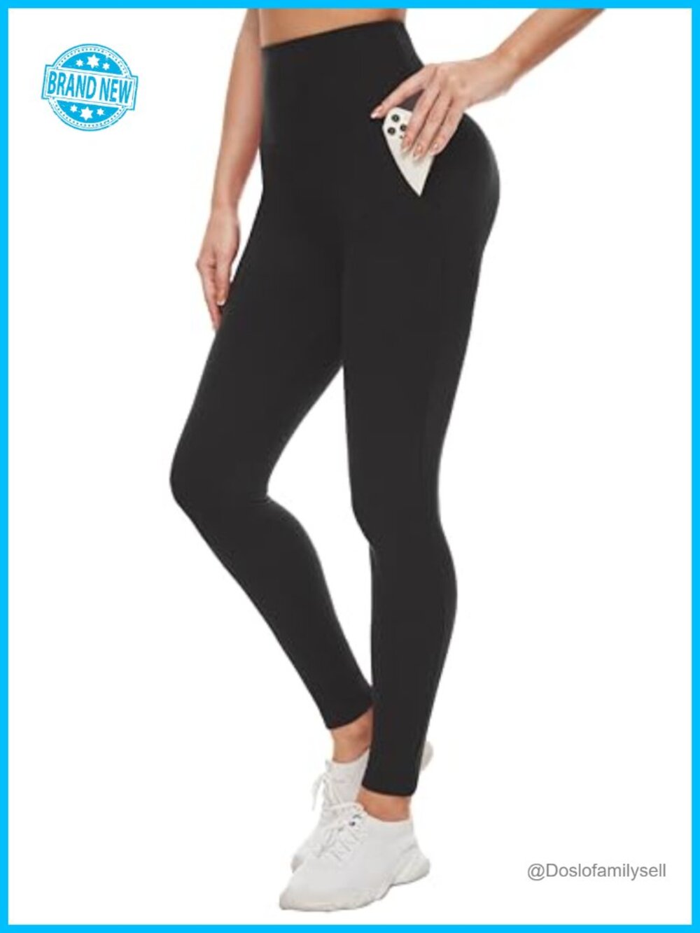 High Waist Tummy Control Leggings with Pockets Yoga Workout